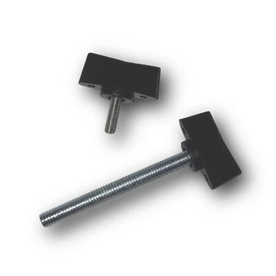 2 Flügelschrauben/Drehschrauben M4 M5 M6 schwarz Kunststoff Stahl verzinkt - Bild 1 von 4