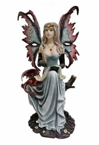 Fairy and Dragon Companion Sculpture Statue Mythical Creatures Figure Gift