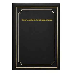 Personalised Custom Text Self Adhesive Photo Album 20 sheets, 40 Sides. (Black) - Picture 1 of 6