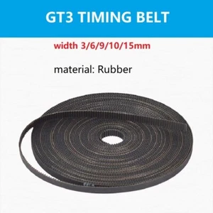 Open Timing Belt GT3 Width 6mm 9mm 15mm Rubber 3GT-3/3GT-10 3D Printer Belts - Picture 1 of 5