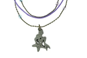 DISNEY LITTLE MERMAID ARIEL LAYERED ALLOY NECKLACE BEADED DISNEY PRODUCT - Picture 1 of 5