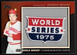 2010 Johnny Bench Topps Baseball 1975 World Series Commemorative Patch MCP-26 - Picture 1 of 2