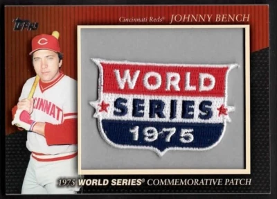 2010 Johnny Bench Topps Baseball 1975 World Series Commemorative Patch MCP-26 - Image 1 of 2