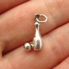 925 Sterling Silver Skittle Bowling For Good Luck Design Charm Pendant
