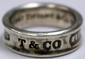 Tiffany & Co 1837 Concave Sterling Silver Ring - Size 7 - Picture 1 of 6