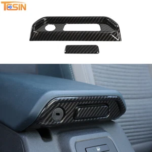 Reposabrazos de fibra de carbono caja interruptor botón cubierta embellecedor para Ford Bronco 21+ accesorios - Imagen 1 de 9