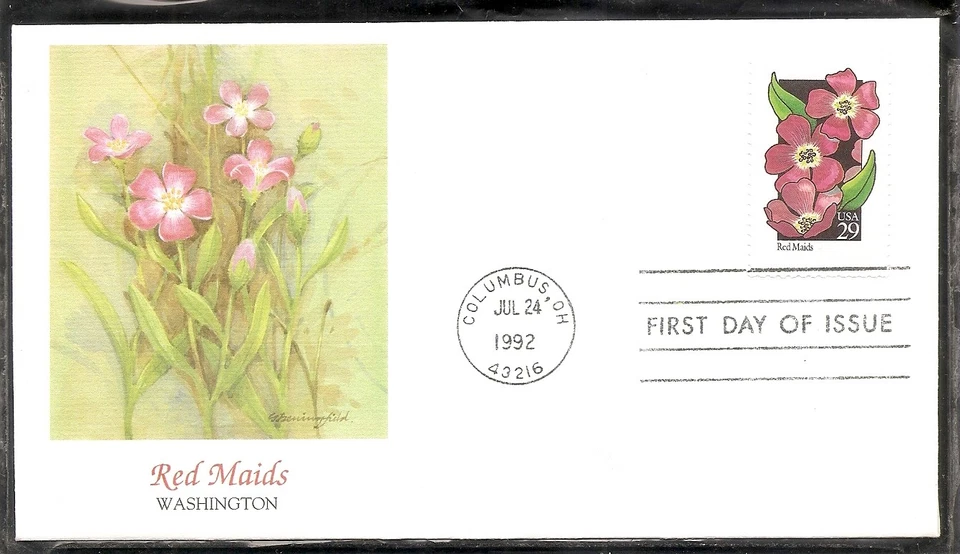 US SC # 2692 Wildflowers - Red Maids - FDC. Fleetwood Cachet .  - Image 1 of 1
