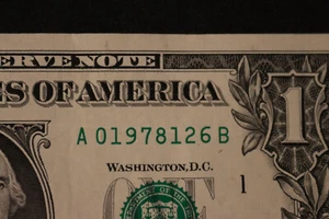 [JAN 26, 1978] [DEC 6, 1978] ONE DOLLAR FANCY BIRTHDAY NOTE  SN  A 01978126 B - Picture 1 of 3