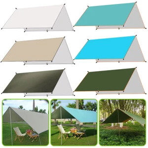 3x5M Zeltplane Wasserdicht Camping Tarp Tragbar Sonnensegel Anti-UV Überdachung - Bild 1 von 23