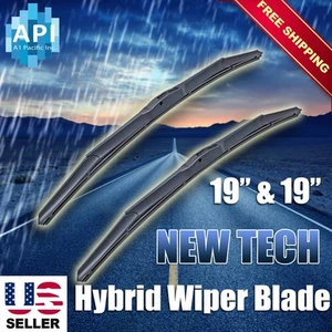 Hybrid Windshield Wiper Blades Bracketless J-HOOK OEM QUALITY 19" & 19" - Bild 1 von 4