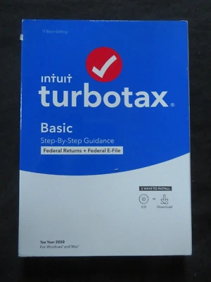 Genuine 2020 Intuit Turbotax Basic Federal Window & Mac - Image 1 of 3