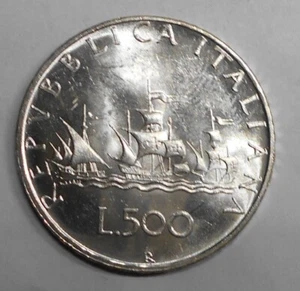 ITALIENISCHE REPUBLIK 500 Lire Caravelle von 1958 bis 2001 FDC (UNC) / POLIERTE PLATTE - Bild 1 von 73