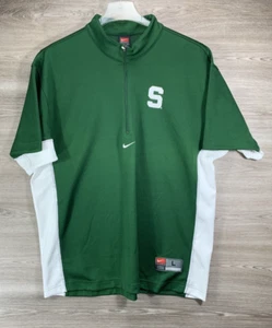 Vintage 2000s Nike Team Michigan State Basketball Warm Up Jacket Spartans Large - Picture 1 of 10