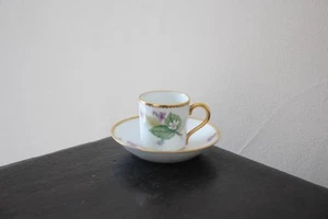 Okura Art China Edition Gold-Painted Violet Cup Saucer - Picture 1 of 11
