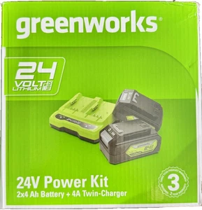 Greenworks GSK24B4X 24V Batterie 4Ah x2 and Dual-Slot Ladegerät 4A Combo Kit - Bild 1 von 3