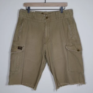 Vintage American Eagle Combat Trouser Cargo Shorts Beige Men's Size 34 - Picture 1 of 24