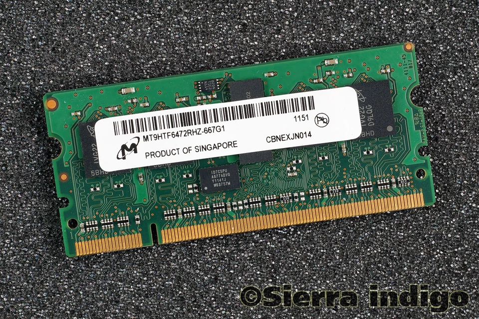 Micron MT9HTF6472RHZ-667G1 512MB SODIMM Memory RAM - Image 1 of 1
