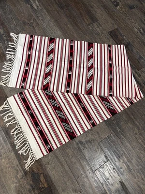 VINTAGE DECORATIVE TAPESTRY TABLE RUNNER Hand Woven Romania? 78 in. - Image 1 of 4