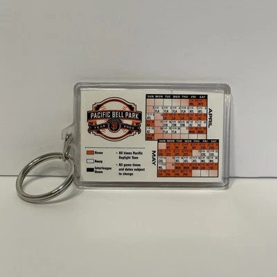 San Francisco Giants Pacific Bell Park 2000 Schedule Vintage Keychain Keyring - Image 1 of 4