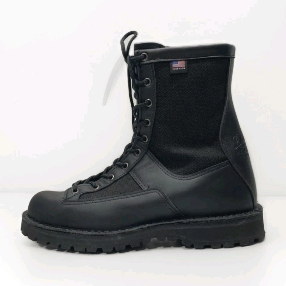 Botas de trabajo impermeables Danner 10.5 Acadia 8" de cuero negro para hombre 21210 Foto 1 de 4