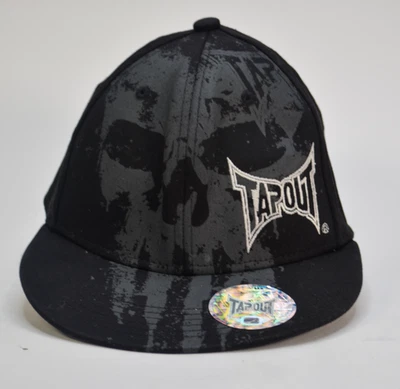 Sombrero Negro Calavera Gris Marca Tapout Flexfit MMA UFC Artes Marciales Mixtas | Talla M/L Foto 1 de 3