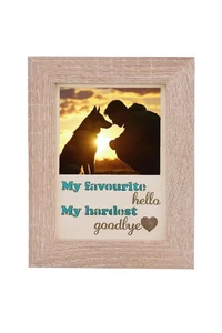 my favorite hello my hardest goodbye Rahmen personalisiert Bild Farbe Andenken - Bild 1 von 7