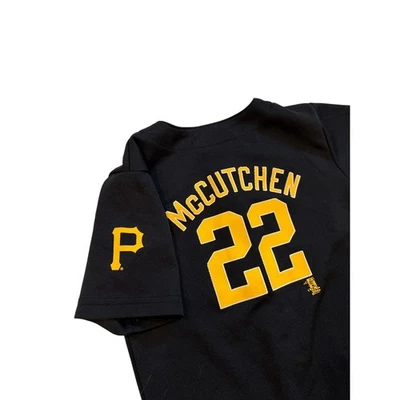 Camiseta de beisebol Pittsburg Pirates Andrew McCutchen #22 tamanho 3T preta MLB - Imagem 1 de 4