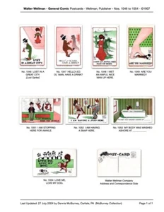 Illustrated Postcard Checklist, Walter Wellman, Artist: General Comic Series - Picture 1 of 1