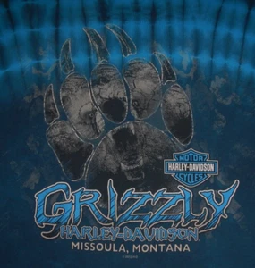 HARLEY-DAVIDSON - GRIZZLY - MISSOULA, MT - Men's size L Graphic T-Shirt - Picture 1 of 9