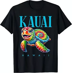 Kauai Hawaii Smiling Tie Dye Sea Turtle T-Shirt Hoodie - Picture 1 of 19