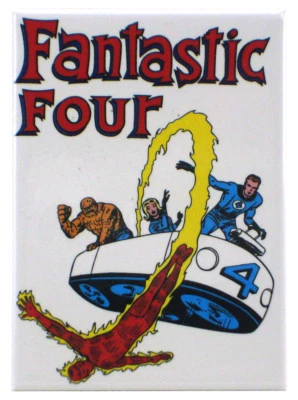 Imán de refrigerador Fantastic Four Marvel Comics Edad de Plata Jack Kirby Foto 1 de 2