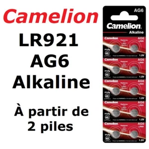 Pile Bouton LR921 / SR920SW / SR920W / SR920 / AG6 / LR69 / 371 / Camelion 1,5V - Photo 1/4