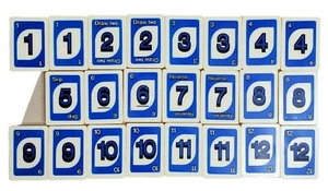UNO Rummy Up Board Game Replacement Original Tiles Only Blue Mattel 23 Pieces - Picture 1 of 5
