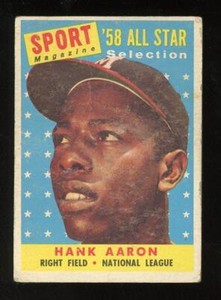 1958 Topps #488 Hank Aaron - Milwaukee Braves - HOF - Fair