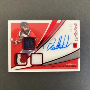 Daulton Varsho 2021 Immaculate Triple Patch On-Card Auto Rookie RTS-DV Red /49 - Picture 1 of 2