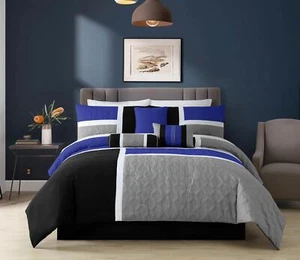 Chezmoi Collection 7-Piece Comforter Set Medallion Patchwork Quilted Bedding Set - Picture 1 of 36