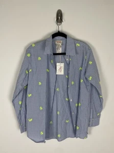 Nwt Paul & Joe Sister Renata Shirt Size Medium (2) Blue Plaid Green Floral - Picture 1 of 9