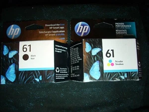 Genuine HP 61 Black & Tricolor Ink Cartridges Lot 0f 2 - Picture 1 of 1