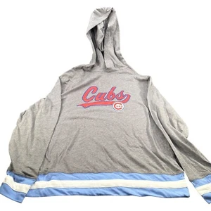 Genuine Merchandise Men's Size Large Hoodie Lightweight Chicago Cubs Gray NWOT - Picture 1 of 12