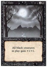1x Bad Moon Light Play, English 3rd Edition Revised MTG Magic