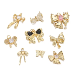 Enamel Bowknot Charms for Jewelry Making Charms DIY Craft Supplies For Necklace - Picture 1 of 38