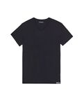 DIESEL Black Stretch Cotton V-Neck Tab Logo T-Shirt Top Tee Size M BNWOT