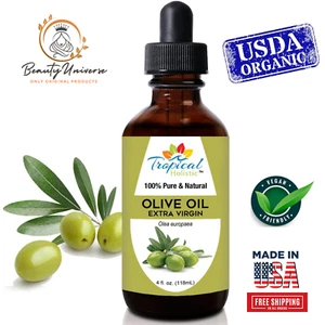 Organic Extra Virgin Olive Oil Cold Pressed โ 4 oz โ Face, Skin & Hair Care - Picture 1 of 8