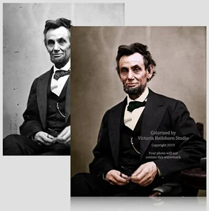 New Colorized Photo Poster: 16th U.S. President Abraham Lincoln -- 6 Sizes! - Picture 1 of 7