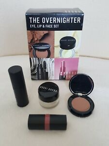 Bobbi Brown The Overnighter Eye, Lip & Face Set 4 Pc Lipstick Mascara Bronze 