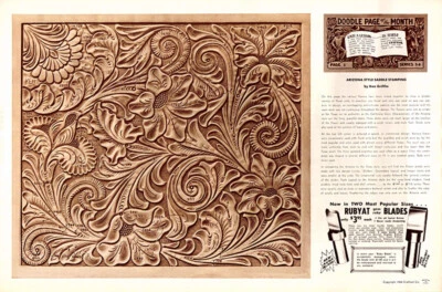 Leather Craft Doodle Pattern       ARIZONA STYLE SADDLE STAMPING - Image 1 of 2