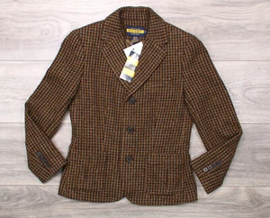 Chaqueta Blazer Ralph Lauren RUGBY Pata de Gallo Marrón Tweed Talla 0 - Imagen 1 de 7