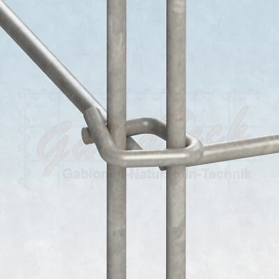 C-Klammer für Gabione statt Spirale Steinkorb Zaunbau Gabionenklammer C-Ring 4mm - Bild 1 von 4