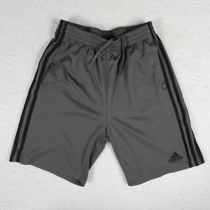 Adidas Activewear Shorts Kids Size Large (14/16) Gray w Black Stripes - Picture 1 of 17