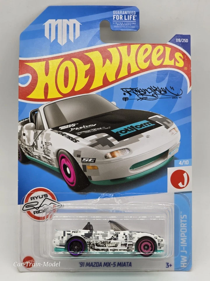 '91 Mazda MX-5 Miata - LONG CARD 4/10 HOT WHEELS 1:64 1/64 - Immagine 1 di 1
